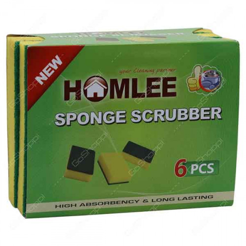 Homlee GHSP0606 Sponge Scrubber 6 Pieces