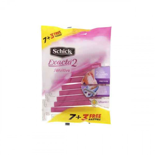 Schick Exacta Ii Pink Women Razor 10 Pieces