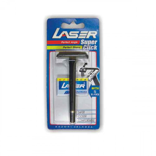 Laser Super Click Double Edge Razor 7 Pieces