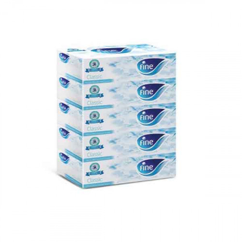 Fine Facial Tissues  2Ply 150 Sheets x 5 Pieces