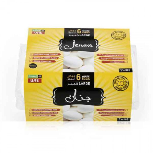 Jenan Large White Eggs 6 Pieces