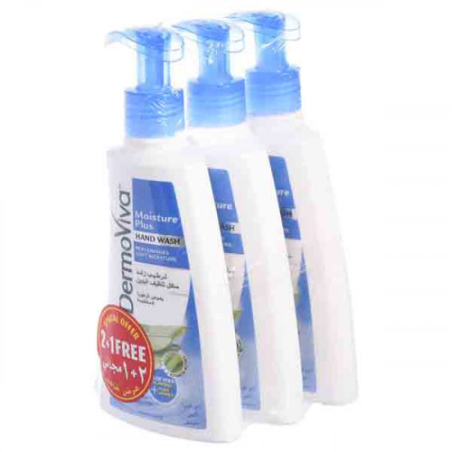 Dermoviva Moisture Plus Hand Wash 200ml x 3 Pieces