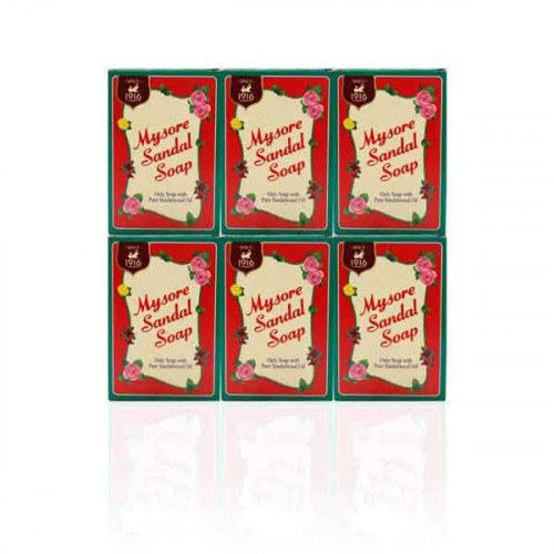 Mysore Sandal Soap 75g x 6 Pieces