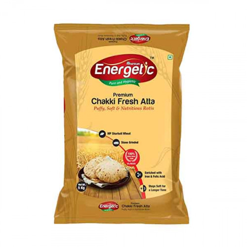 Energetic Chakki Fresh Atta 5kg